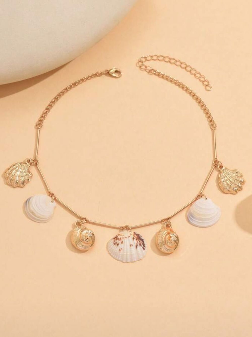 Gold Shell Charm Necklace R749 - Picture 2 of 2
